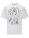 Gcds T-shirt With Grim Reaper Print In White