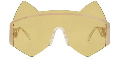 Gcds Gd0002 32f Men's Sunglasses Gold Size 142