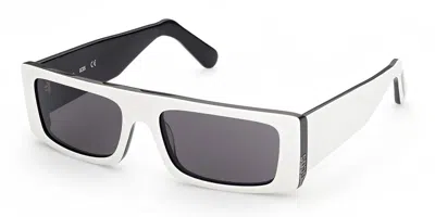 Gcds Gd0009 23a Men's Sunglasses White Size 57