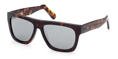 Gcds Gd0012 56c Men's Sunglasses Tortoiseshell Size 57 In Brown