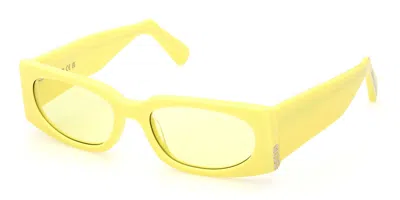 Gcds Gd0016 39e Men's Sunglasses Yellow Size 56