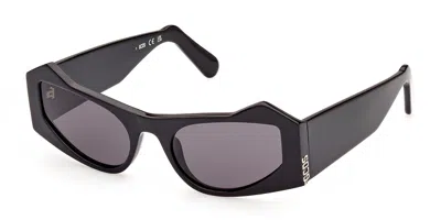 Gcds Gd0022 01a Men's Sunglasses Black Size 53