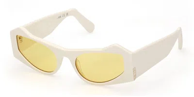 Gcds Gd0022 21e Men's Sunglasses White Size 53