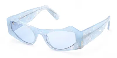 Gcds Gd0022 86v Men's Sunglasses Blue Size 53