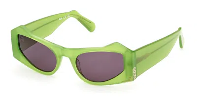 Gcds Gd0022 93a Men's Sunglasses Green Size 53