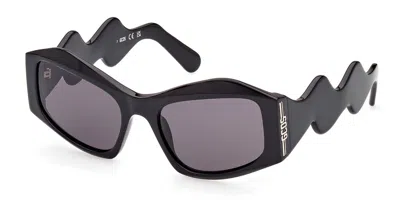 Gcds Gd0023 01a Men's Sunglasses Black Size 54