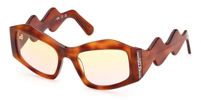 Gcds Gd0023 53g Men's Sunglasses Tortoiseshell Size 54 In Brown