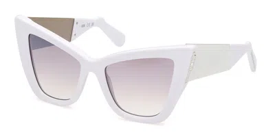 Gcds Gd0026 21g Women's Sunglasses White Size 53 In Gray