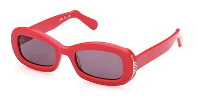 Gcds Gd0027 66a Men's Sunglasses Red Size 53 In Brown
