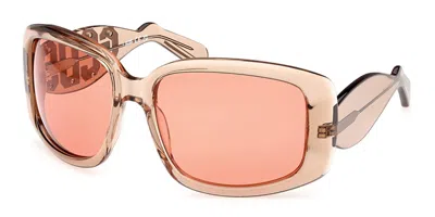 Gcds Gd0030 47e Men's Sunglasses Brown Size 63 In Pink