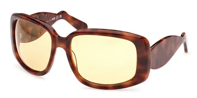 Gcds Gd0030 53e Men's Sunglasses Tortoiseshell Size 63 In Brown