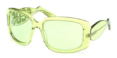 Gcds Gd0030 95n Men's Sunglasses Green Size 63 In Yellow