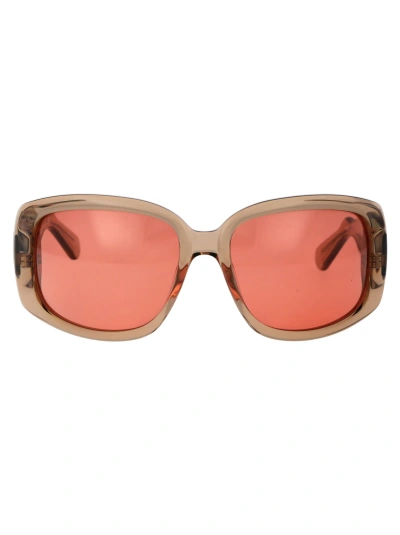 Gcds Gd0030 Sunglasses In 47e Marrone Chiaro/altri/marrone