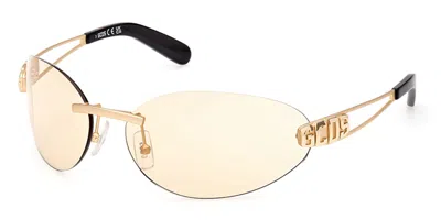 Gcds Gd0032 31e Women's Sunglasses Gold Size 72