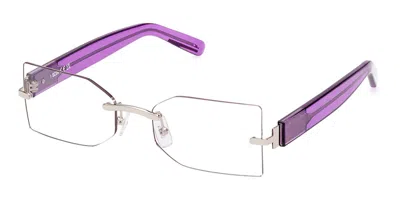 Gcds Gd0033 16x Men's Sunglasses Silver Size 54 In Purple
