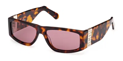 Gcds Gd0037 52s Men's Sunglasses Tortoiseshell Size 57 In Brown