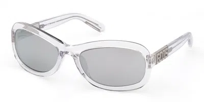 Gcds Gd0038 26c Men's Sunglasses Clear Size 58 In Gray