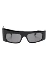 Gcds Gd0043 Geometric-frame Sunglasses In Black