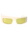 Gcds Gd0043 Sunglasses In 21e Bianco/marrone