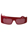 Gcds Rosso Luc Acetate Sunglasses In 66s Rosso Luc/bordeaux