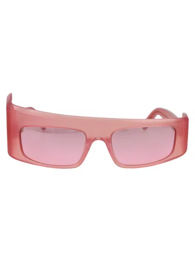Gcds Gd0043 Sunglasses In 75t Fucsia Luc/bordeaux Grad