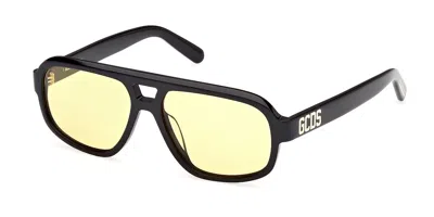 Gcds Gd0046 01e Occhiali Da Sole Neri Per Uomo In Black