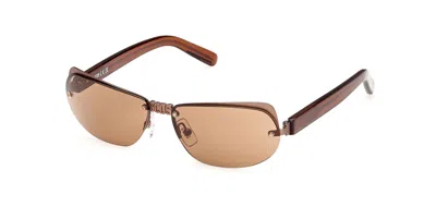 Gcds Gd0047 37e Men's Sunglasses Brown Size 58