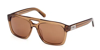 Gcds Gd0058 45e Men's Sunglasses Brown Size 56