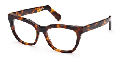 Gcds Gd5009 Women's Glasses, Tortoiseshell, Size 52 In Brown