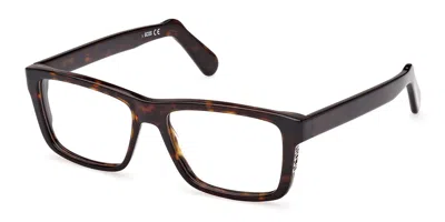 Gcds Gd5010 Men's Glasses, Tortoiseshell, Size 55 In Brown