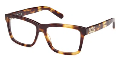 Gcds Gd5020 Men's Glasses, Tortoiseshell, Size 54 In Brown