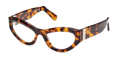 Gcds Gd5024 Men's Glasses, Tortoiseshell, Size 53 In Brown
