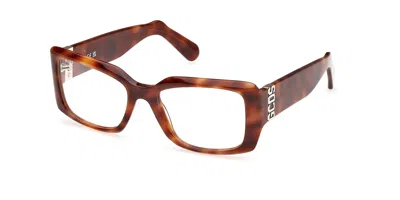 Gcds Gd5028 Men's Glasses, Tortoiseshell, Size 53 In Brown