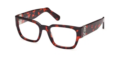 Gcds Gd5029 Men's Glasses, Tortoiseshell, Size 52 In Red