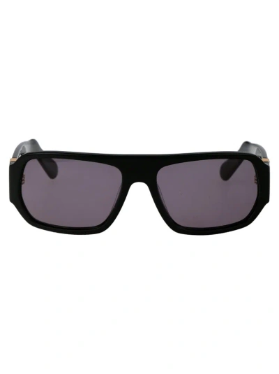 Gcds Geometric Frame Sunglasses In Black