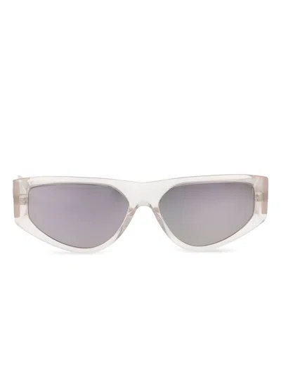 Gcds Geometric-frame Sunglasses In Weiss