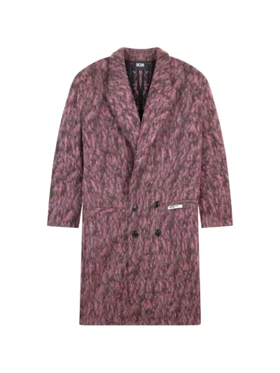 Gcds Giuly Double-breasted Coat In Pink