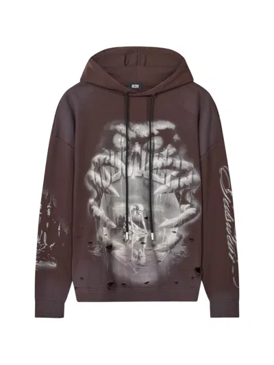 Gcds Gothic Graphic-print Hoodie In Multi