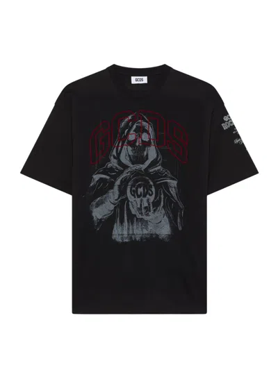 Gcds Graphic-print T-shirt In Black