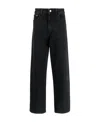 Gcds Graffiti-print Wide-leg Jeans In Black