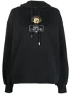Gcds Graphic-print Cotton Hoodie In Black