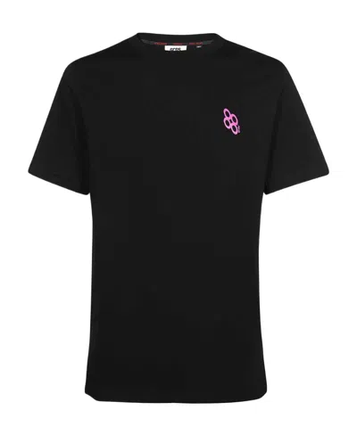Gcds Graphic-print Cotton T-shirt In Black