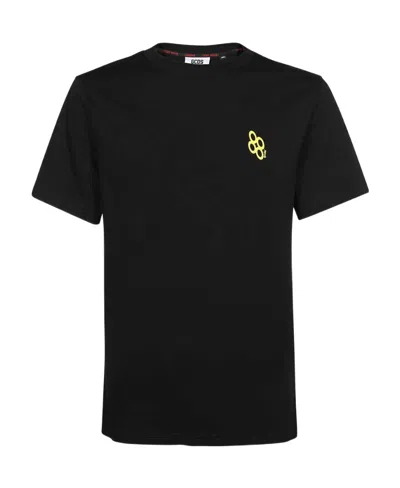 Gcds Graphic-print Cotton T-shirt In Black