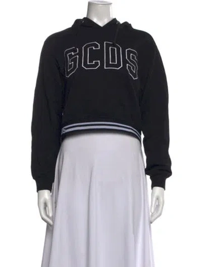 Pre-owned Gcds Graphic Print Crew Neck Hoodie In Black/red