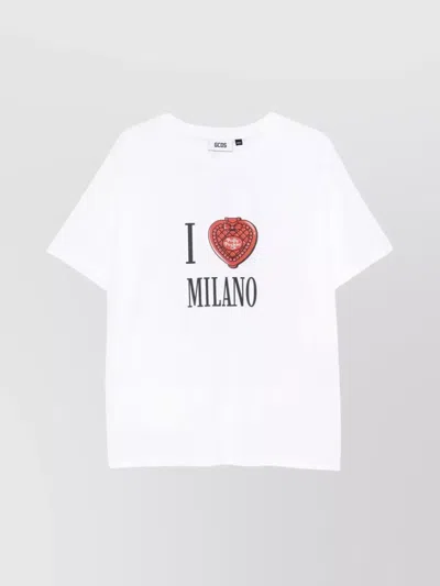 GCDS GRAPHIC PRINT CREW NECK T-SHIRT