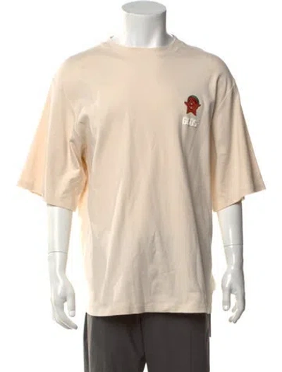 Pre-owned Gcds Graphic Print Crew Neck T-shirt In Neutrals