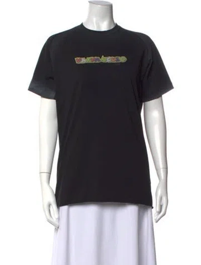 Pre-owned Gcds Graphic Print Crew Neck T-shirt W/ Tags In Black