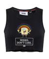 Gcds Graphic-print Cropped Vest In Black