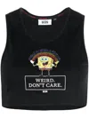 Gcds Graphic-print Cropped Vest In Schwarz