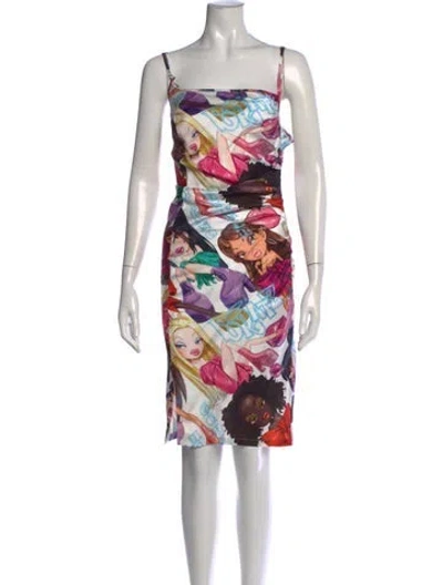 Pre-owned Gcds Graphic Print Knee-length Dress